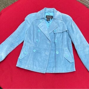 Terry Lewis Classic Luxuries Sky Blue Pea Coat
